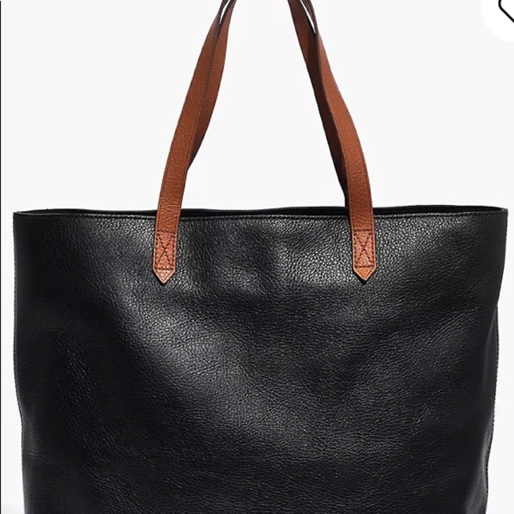Black & Brown Leather Madewell Tote
